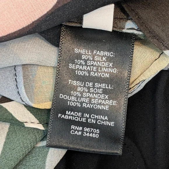 Rebecca Taylor Botanical Garden Mock Neck Silk Blouse size 4 - Picture 7 of 8